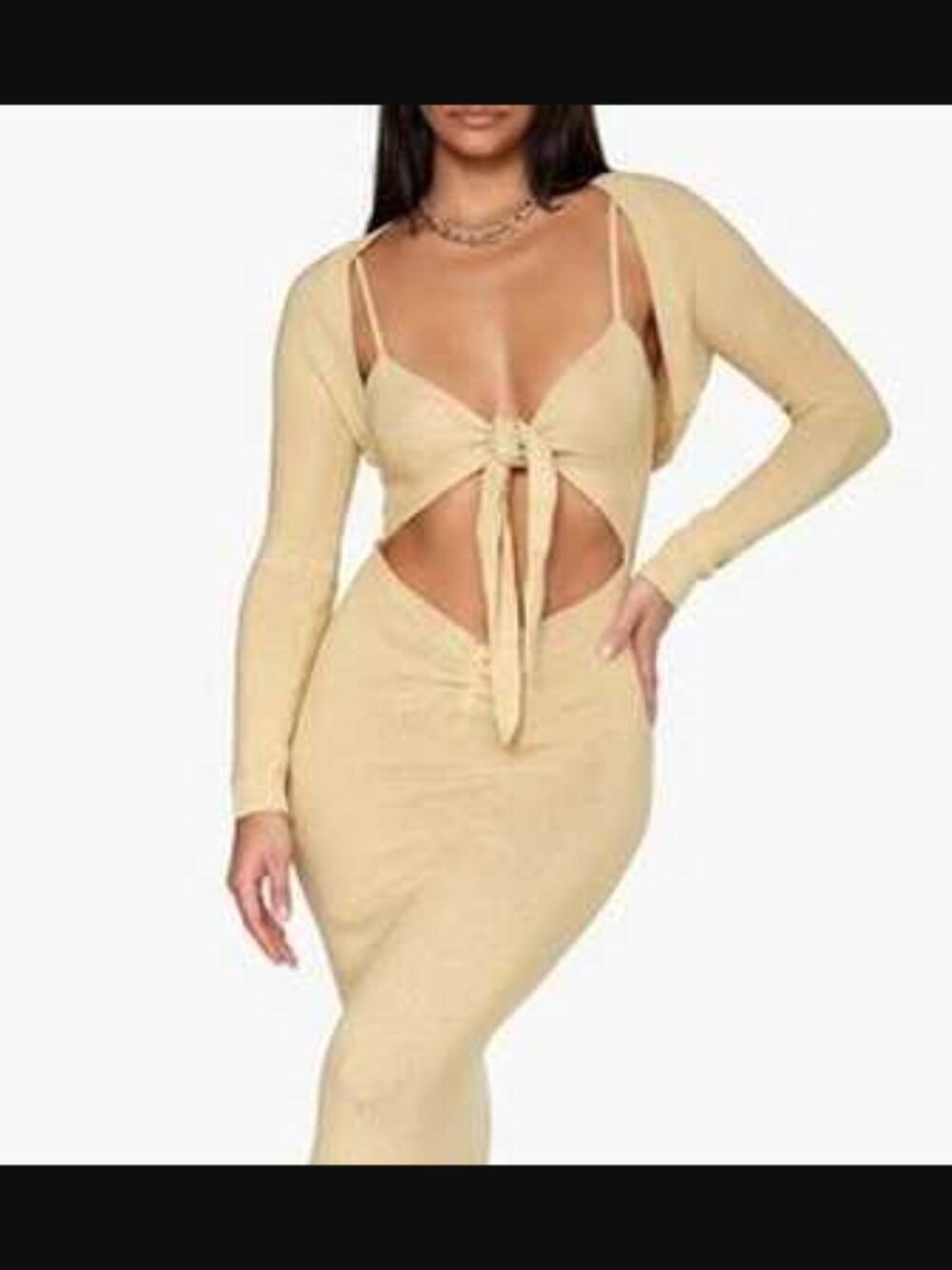 DANIELLE BERNSTEIN x WEWOREWHAT Cropped Sweater Shrug Bolero Size XS